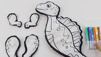 3D DIY Washable Inflatable Painting Dinosaur with Color