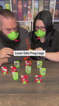 Lizard Mask Wagging Tongue Lick Card Game