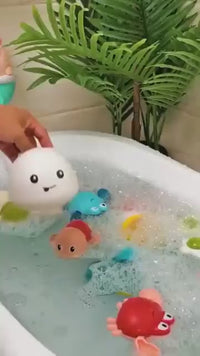2 in 1 Multifunctional UFO Bath Toy With Light And Sound