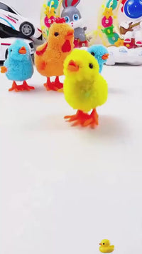 Jumping Chicken Wind up Clockwork Flipping Animal 2Pcs