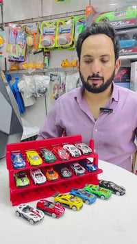 18 Pcs Mini Sports Cars Set With Display Stand