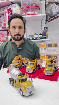 1:24 Scale Die-Cast Cement Mixer Truck With Light And Sound
