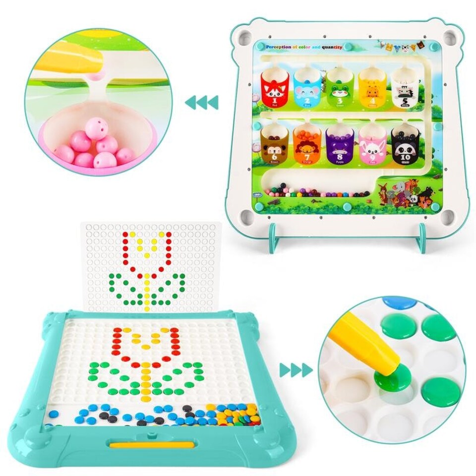 2-in-1 Magnetic Disk Drawing Maze Board Game