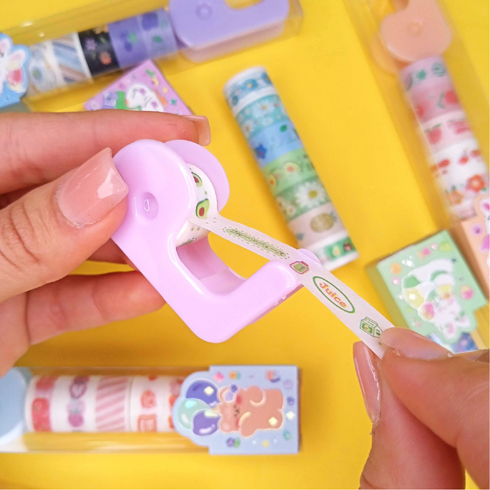 8 in 1 Mini Washi Tape Set with Free Dispenser