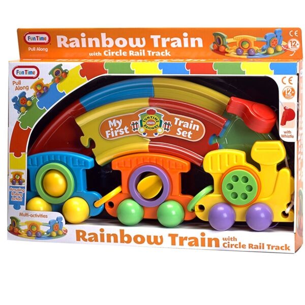 Fun Time Rainbow Train with Circle Rail Track
