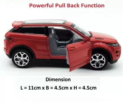 Die Cast Metal Body Range Rover Evoque Pull Back Car Toy