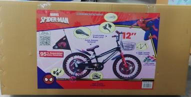 Spider-Man 12-inch kids bicycle - packaging box