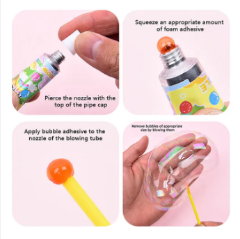 Bubble Glue Blowing Bubble Ball - 3 Pcs
