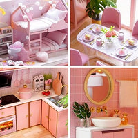 Thumbnail for DIY Miniature Dolls House Kit with Furniture, Music Box, and Dust Cover
