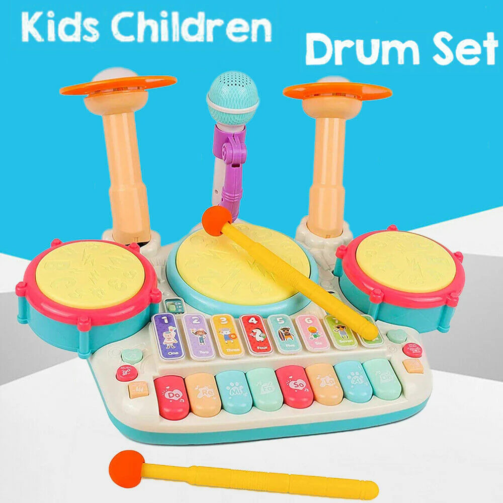 Buy In Drum Set With Microphone Piano Online in Pakistan