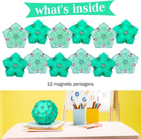 Thumbnail for 12 Piece Magnetic Pentagons Fidget Sphere