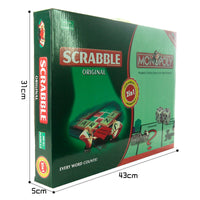 Thumbnail for 2 in 1 Scrabble & Monopoly Board Games
