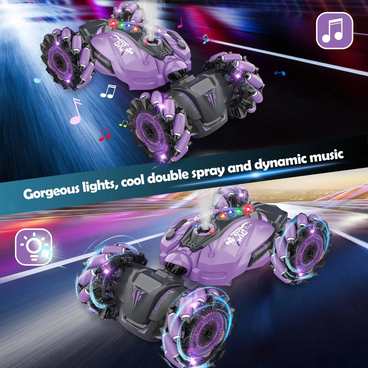 Remote Control Stunt Car With Smoke Effect And Light And Sound