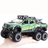 Thumbnail for 1:24 Benz X-CLASS 6x6 Diecast Pickup With Bike Toy