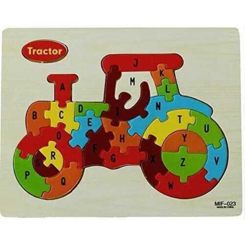 Colourful Learning Educational Puzzle Board –Tractor