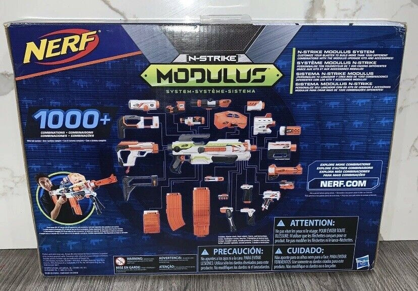 NEW in Box Nerf Gun and stock Modulus Strike And Defend