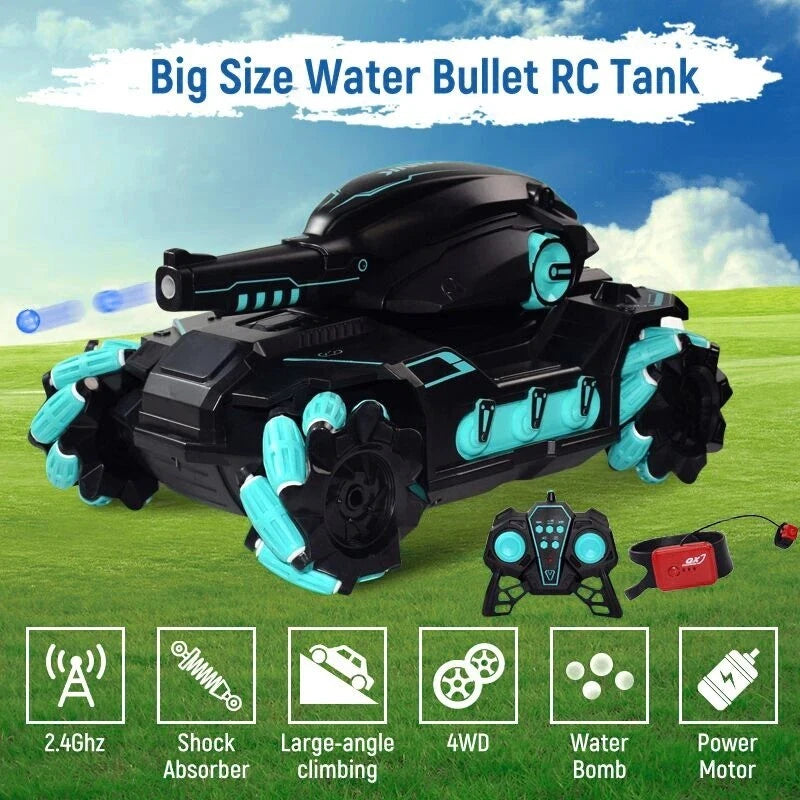 Remote Control Gel Ball Tank With Smoke Effect
