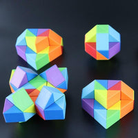 Thumbnail for Pack of 2 Magic Rule Snake Multi Color 3D Puzzle Cube