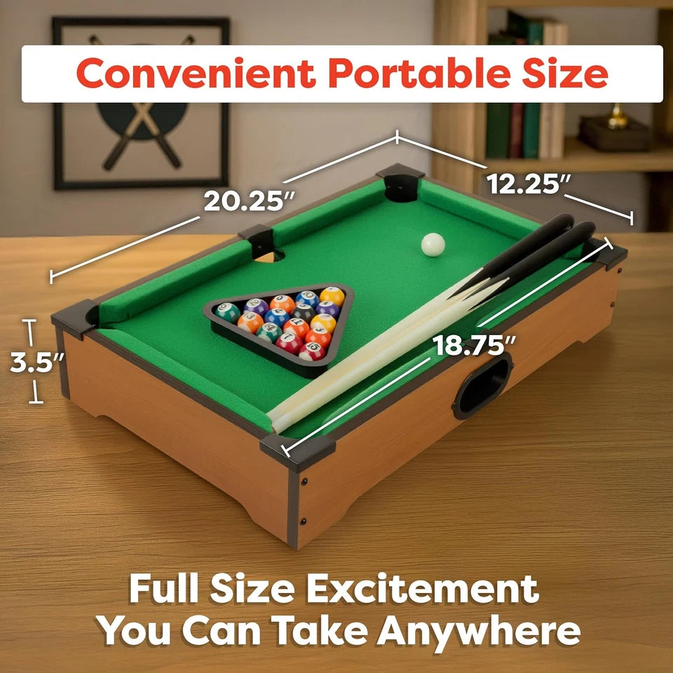 Mini Tabletop Pool Table for Kids