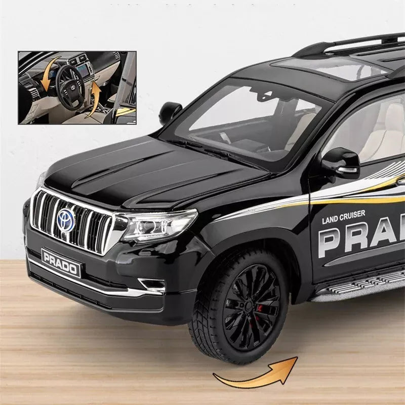 1:18 Toyota Land Cruiser Prado Diecast Suv Car Model Toys For Boy Gifts Collection Hobby White Green With New Original Box 26 1:18 Toyota Land Cruiser Prado Diecast Suv Car Model Toys For Boy Gifts Collection Hobby White Green With New Original Box