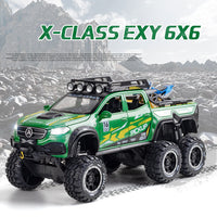 Thumbnail for 1:24 Benz X-CLASS 6x6 Diecast Pickup With Bike Toy