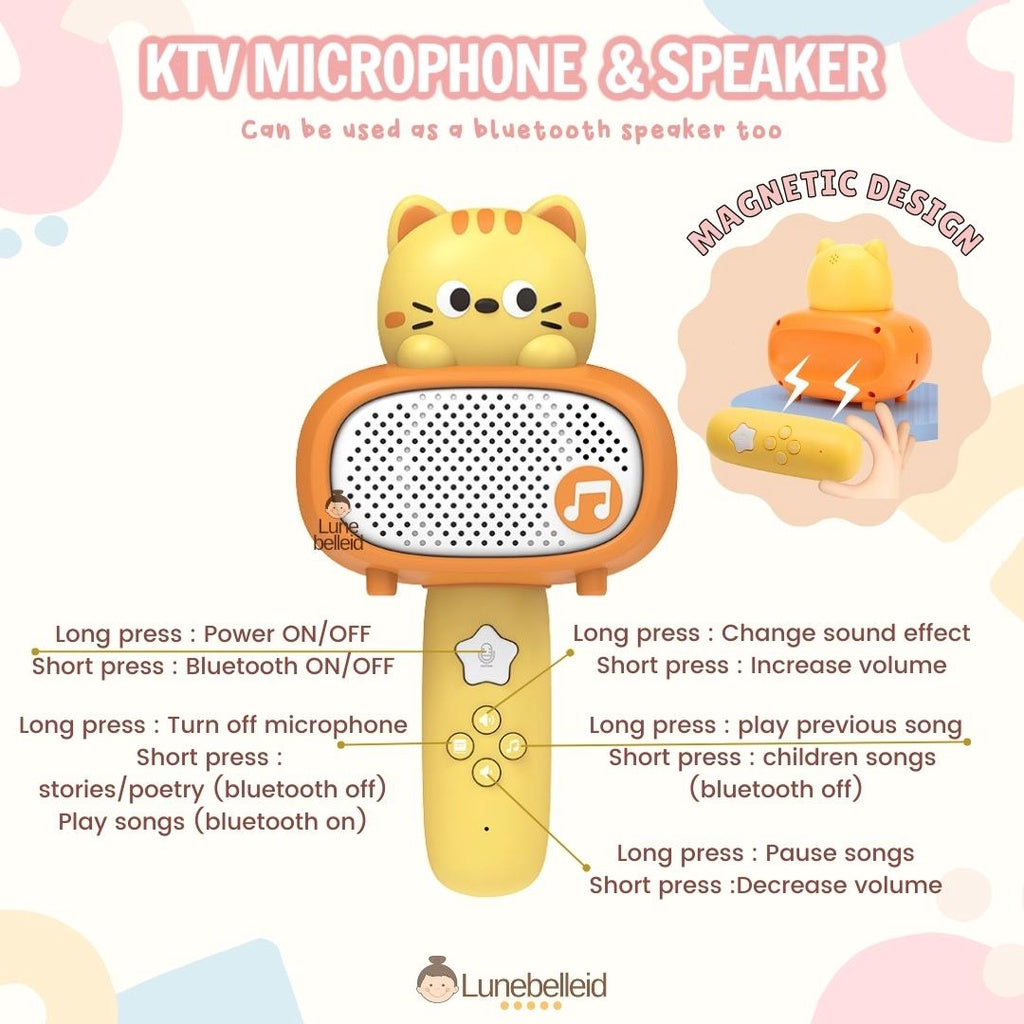 Cartoon Magnetic Wireless Microphone & Speaker