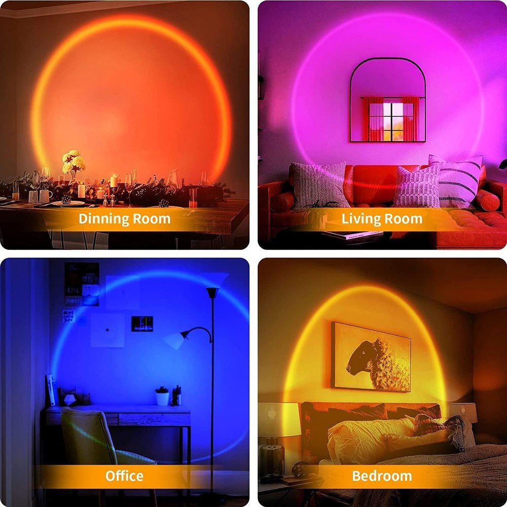 4 in 1 Color Changing Sunset Lamp Projection