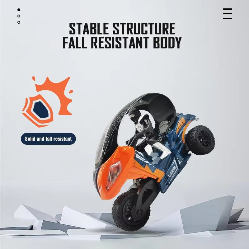 2.4GHz Remote Control Three Wheel Stunt Spray Motorcycle