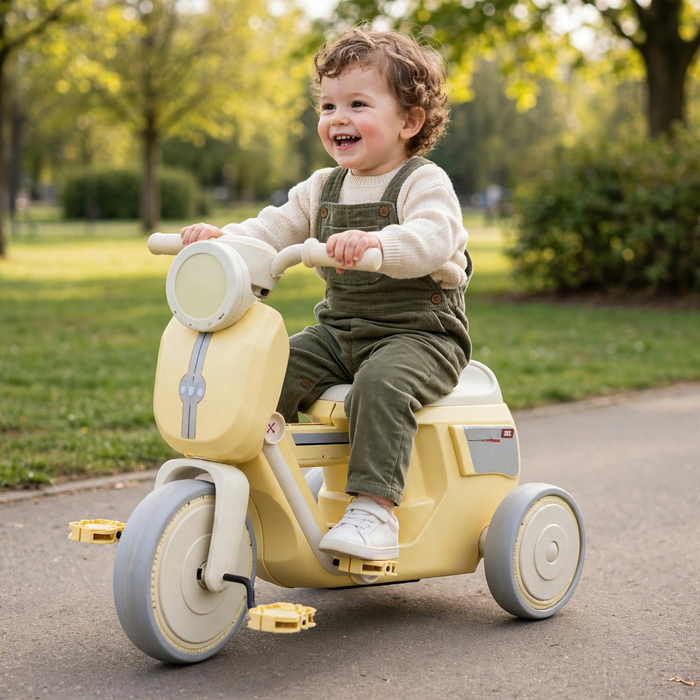 Retro Baby Tri Cycle - child riding in park