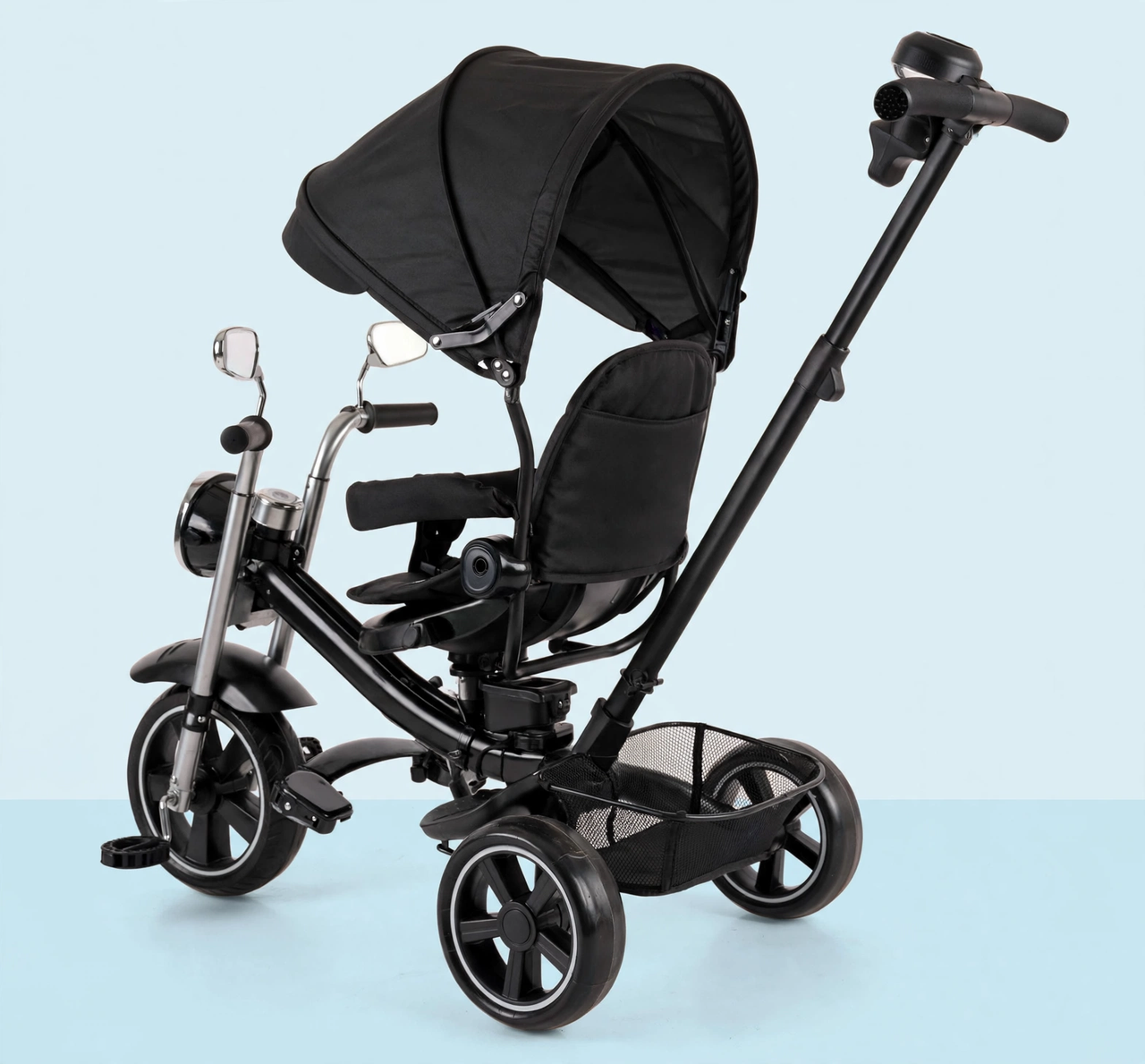 Tricycle Stroller with Headlight, Rotating Seat & Music - detail