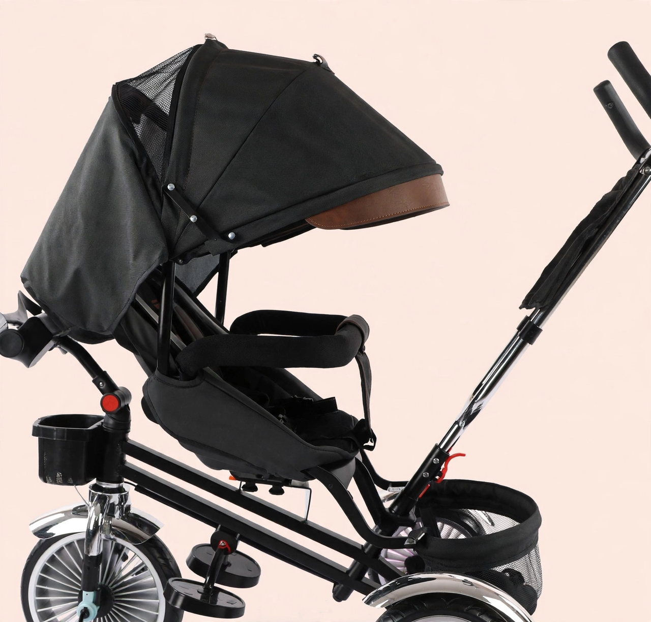 Deluxe Tricycle Stroller with Canopy, Rotating Seat & Music - detail