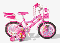 Thumbnail for Barbie 16-inch pink kids bicycle, studio product shot
