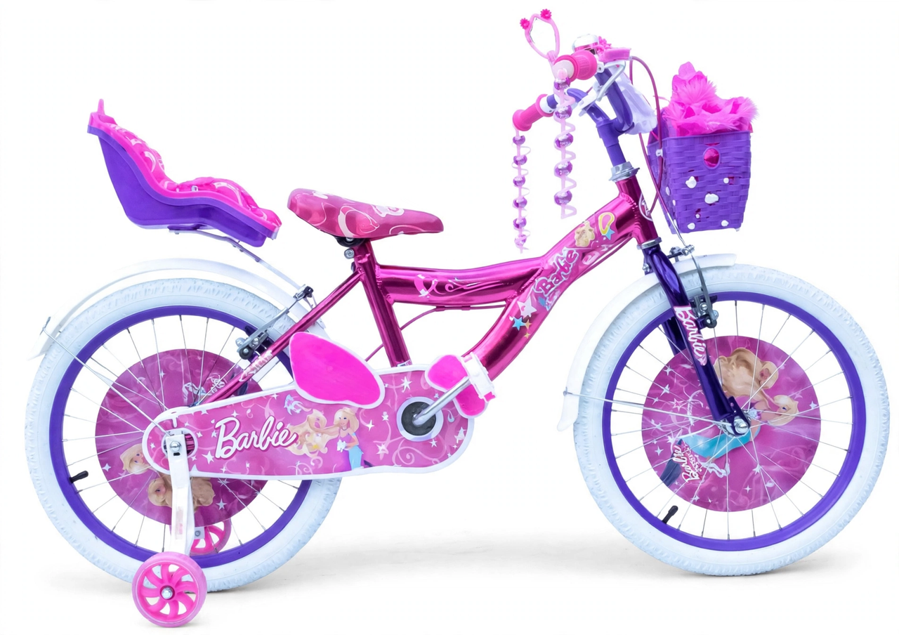 Barbie Chrome Edition 20-inch bicycle, studio product shot