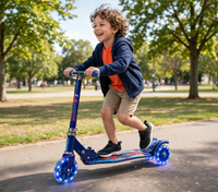 Thumbnail for Kid riding the Spider-Man Metal Scooty in a park