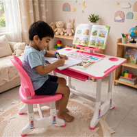 Thumbnail for Child doing homework at the Pink Kids Study Desk