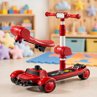 Thumbnail for Removable red seat of the 3-in-1 toddler scooter