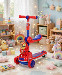 Thumbnail for Musical scooty with seat in a bright kids playroom