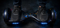 Thumbnail for Rider's feet on the hoverboard's textured foot pads