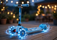 Thumbnail for Frozen Winter Ride Scooty with glowing wheels at dusk