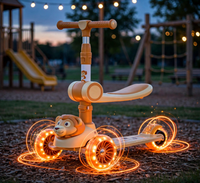 Thumbnail for Lovely Lion Scooty with glowing flash wheels at dusk