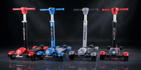 Thumbnail for Bluetooth electric scooty color lineup in red, blue and grey