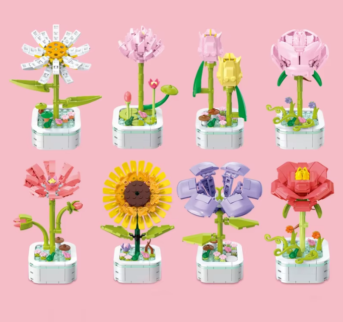 DIY Block Flowers Plant (255 Pcs)