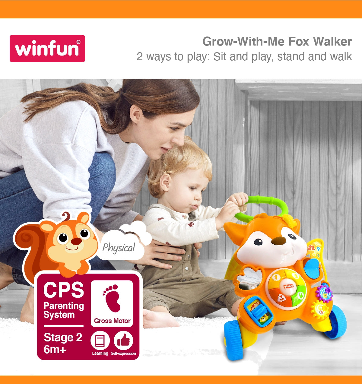 Winfun Grow-With-Me Fox Walker