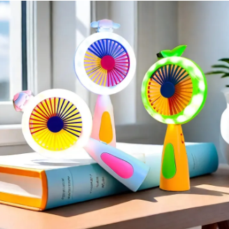 Rechargeable Handy Portable Fan With Light