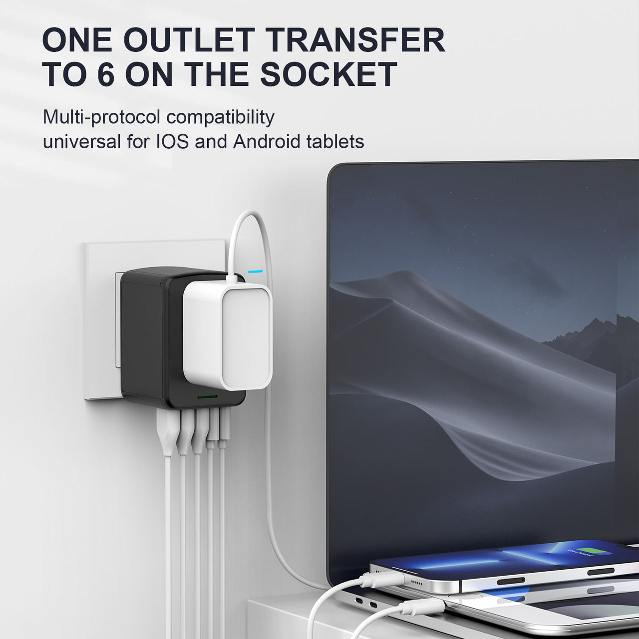Universal Travel Adapter With USB 2x USB A And 2x USB C
