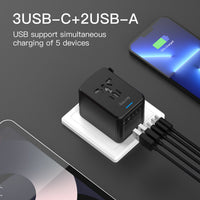 Thumbnail for Universal Travel Adapter With USB 2x USB A And 2x USB C