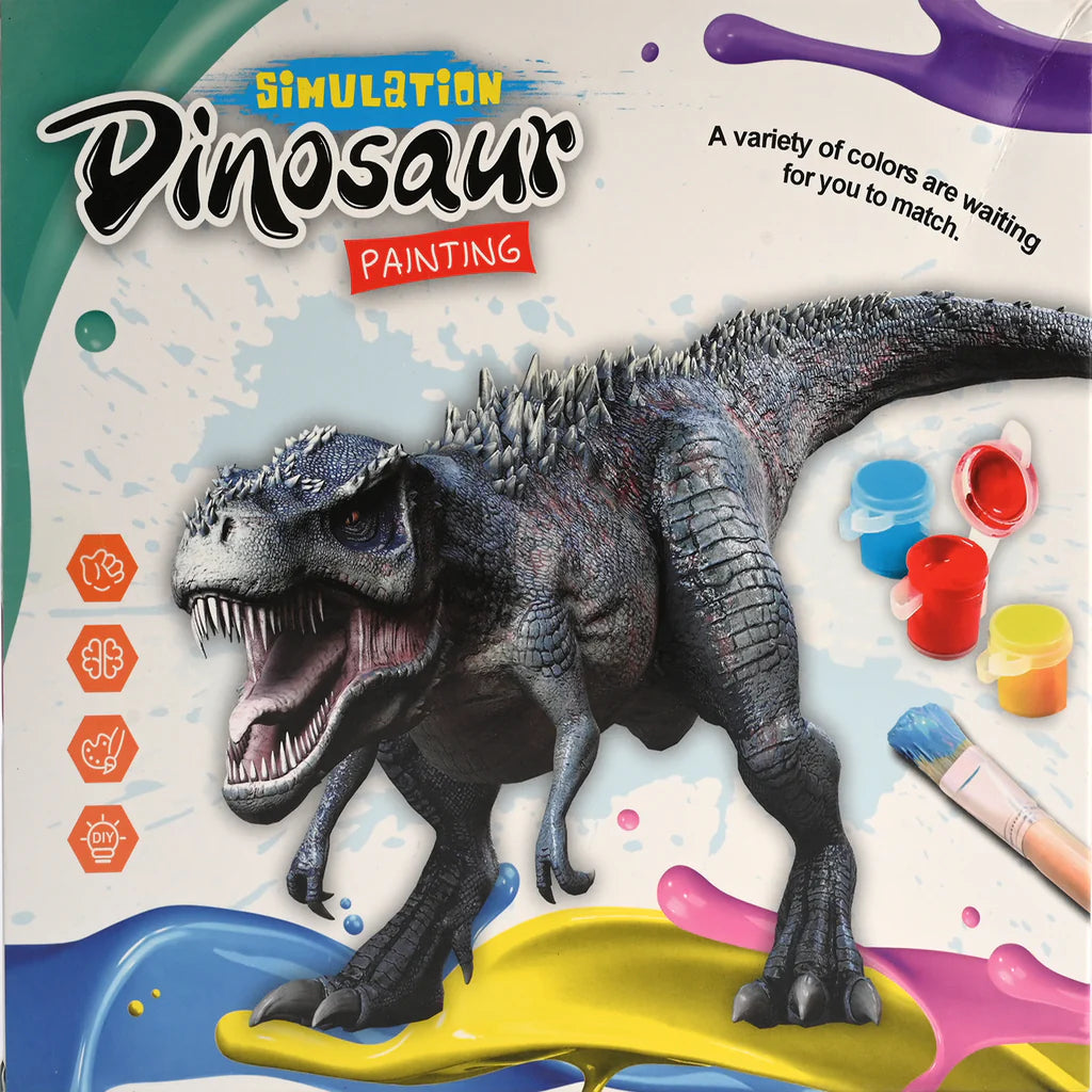 5Pcs Dinosaur Painting Set With 12 Color