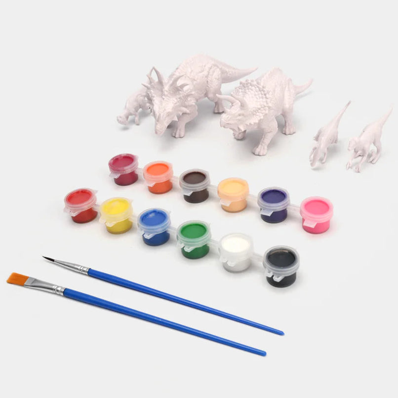 5Pcs Dinosaur Painting Set With 12 Color