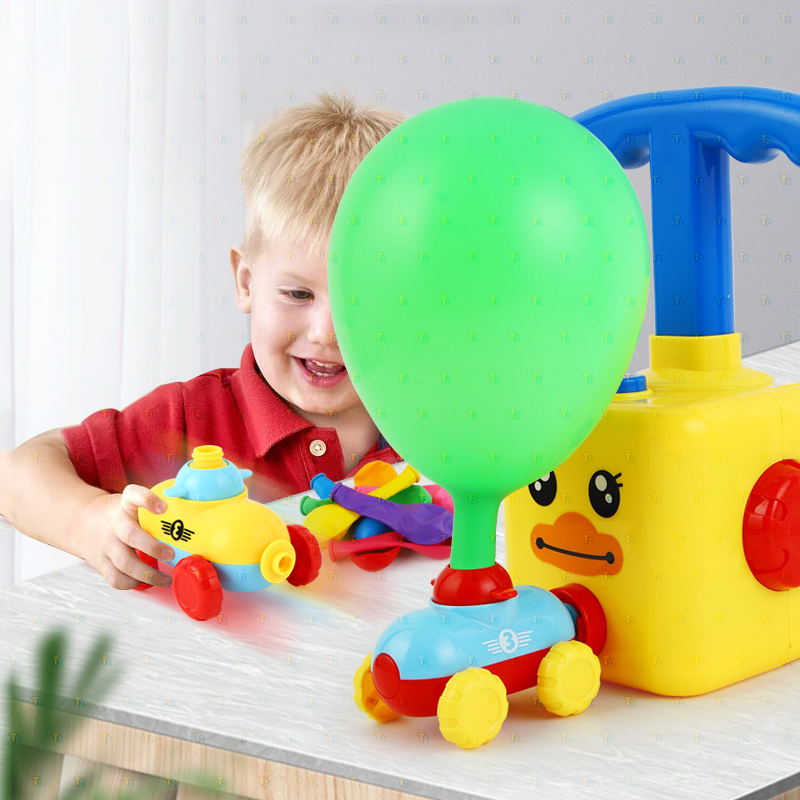 air powered hand push balloon car