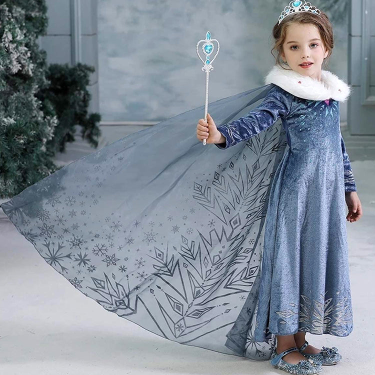 copy of disney frozen elsa isnpired girls ice queen costume dress